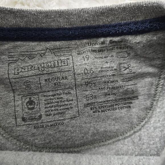 Patagonia Ridge Rise Stripe Uprisal Crew Sweatshirt Gray Size Small Outdoor - Picture 5 of 6